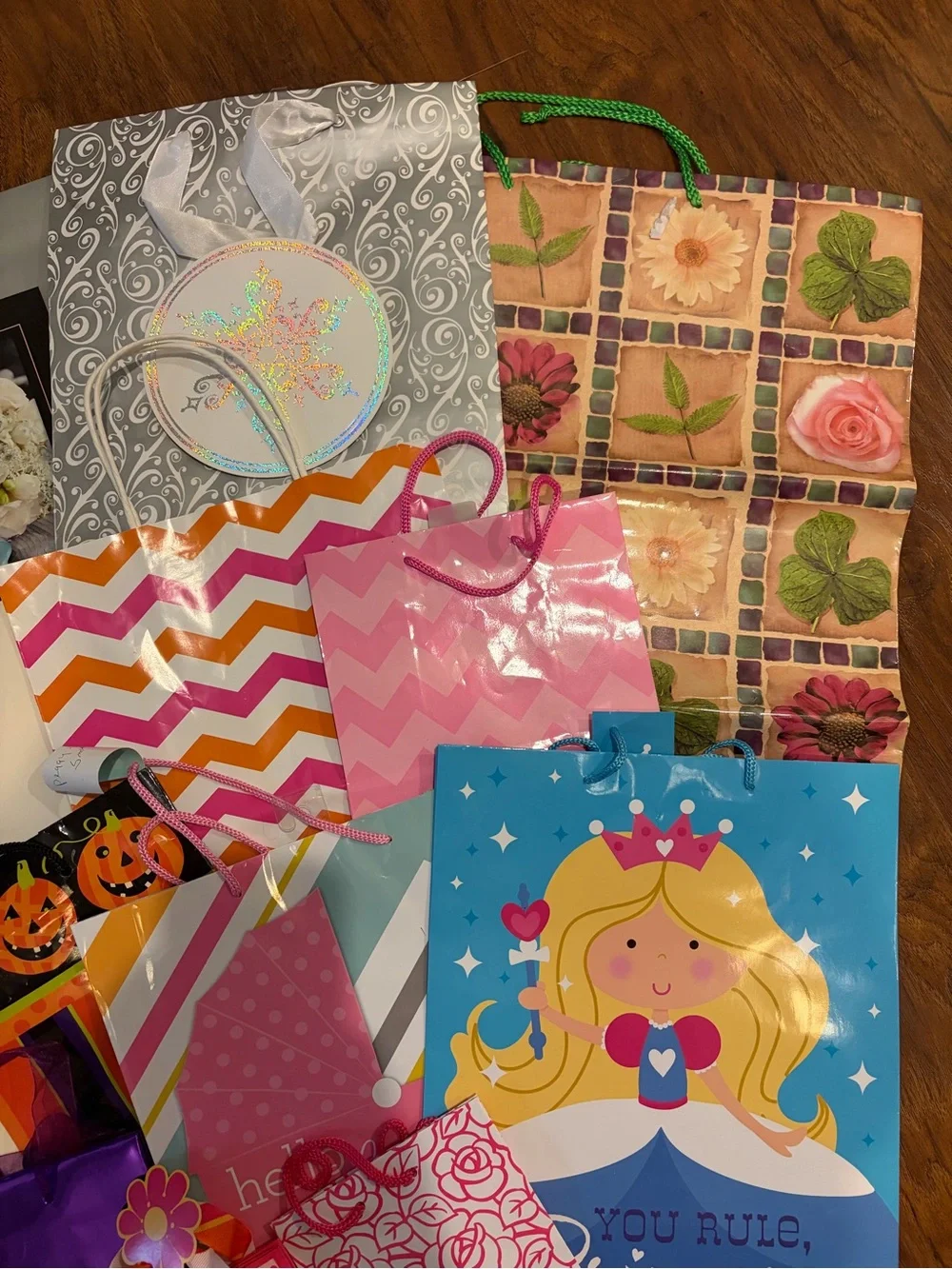 Assorted Party Gift Bags - Mixed Colors bundle of 18